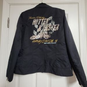 Harley-Davidson Women's Studded Black Nylon Hotter & Faster Jacket Size Xl.